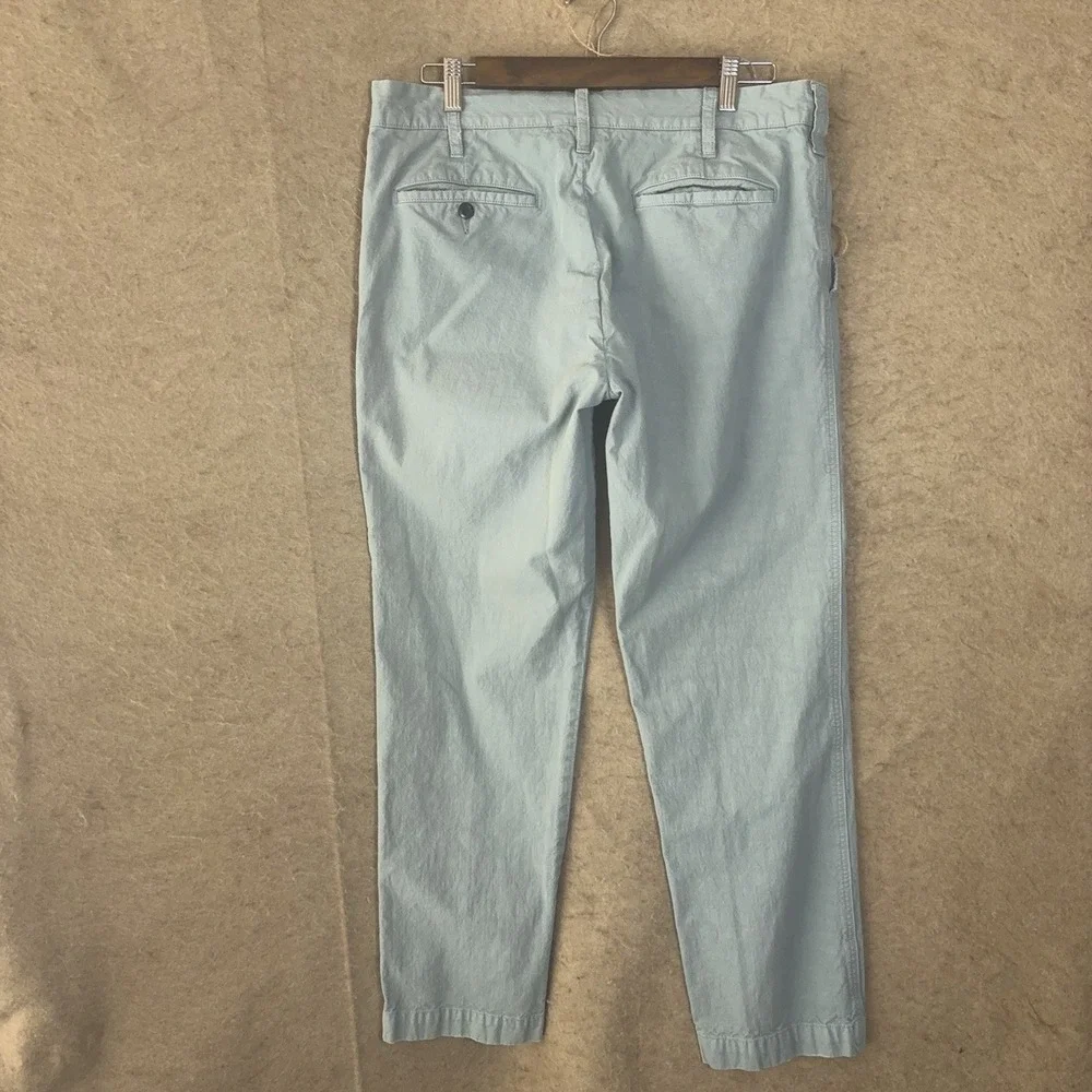 VTG Polo Ralph Lauren Slim Gi Fit Chinos Mens 33x29 Blue Lightweight - SIZE NOTE